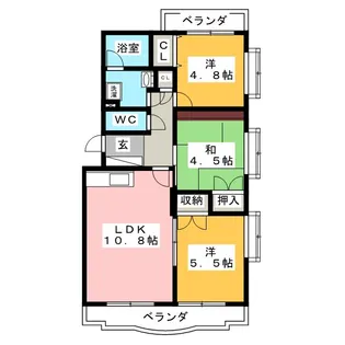 ロイヤルマンション佐野【4階】の間取り
