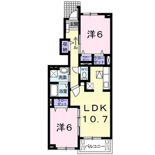 エテルノ・ヴィスキオ【1階】の間取り