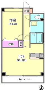 メイプルリーフ中溝【7階】の間取り