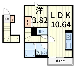 エクセリア高砂【2階】の間取り