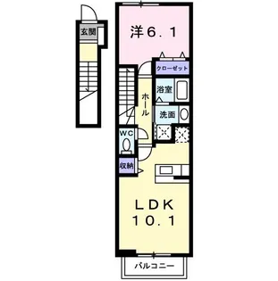 メゾネット・アンジュ弐番館【2階】の間取り
