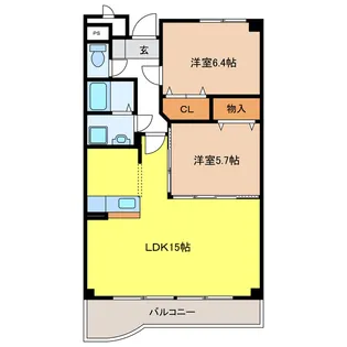 Broad Riffle【3階】の間取り