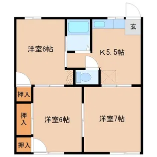 コーポ郡長【2階】の間取り