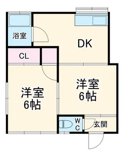 ハイツ柳生K【2階】の間取り