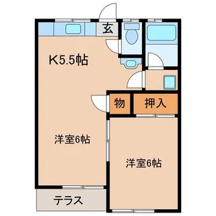 コーポパステル【1階】の間取り