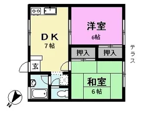 マインドハイム関根【1階】の間取り