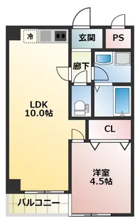 レクシア上新庄【3階】の間取り