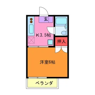 取手戸頭第一グリーンコーポ【2階】の間取り