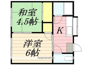 秋山アパート【2階】の間取り