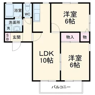 メゾンボヌールA【2階】の間取り