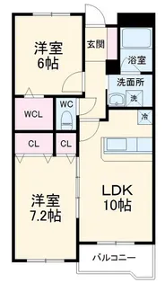 グレイス一ツ木II【3階】の間取り