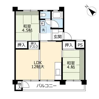 UR徳力【4階】の間取り