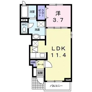 サンレジェ【1階】の間取り