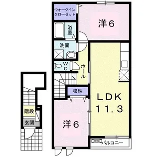 カーサ府中 II【2階】の間取り