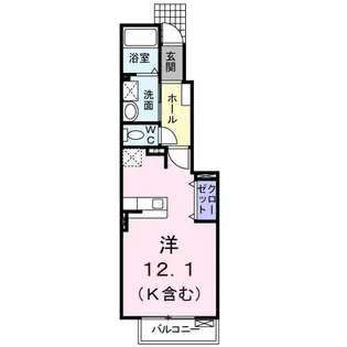 グランツときわI【1階】の間取り