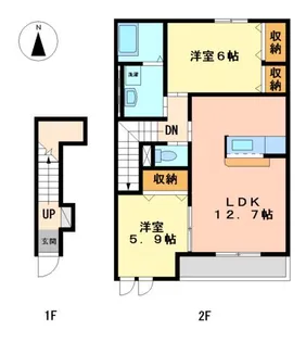 クレストールハイム太平【2階】の間取り