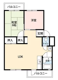 公社賃貸SMALIO 晴美台B【3階】の間取り