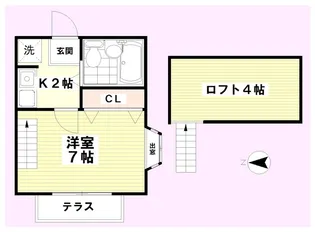 ヴィラ千間台【1階】の間取り