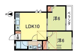 サンパレス百合【2階】の間取り