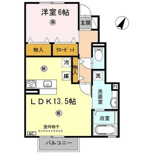 コロナーレ豊岡【1階】の間取り