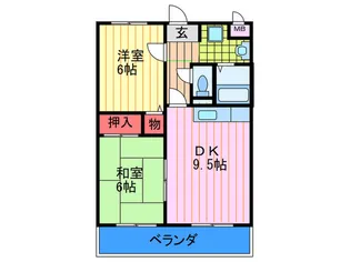 フィ-ルズ田中II【6階】の間取り