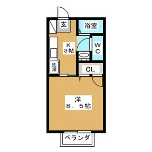 ロワールM【2階】の間取り