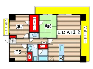 エコロジ-千葉みなとレジデンス【3階】の間取り