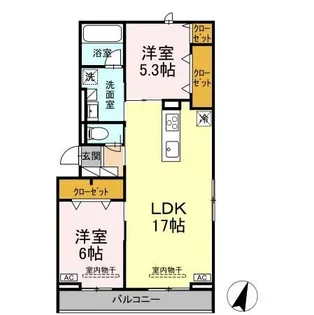 TORISIA本宮 B棟【3階】の間取り