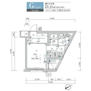 エストゥルース横浜子安【3階】の間取り