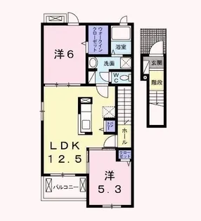 プライム ローズ D【2階】の間取り