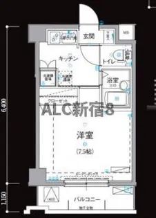 リヴシティ新宿弐番館【5階】の間取り
