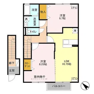 グランメールA【2階】の間取り