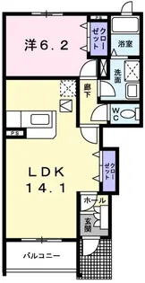 ブッシュ クローバーD【1階】の間取り