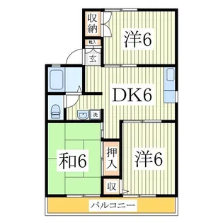 セジュール増尾【1階】の間取り
