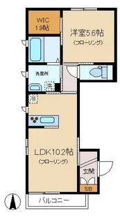 ドミール松庵(ドミール ショウアン)【1階】の間取り
