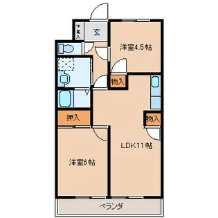 サンヴィラ小林【3階】の間取り