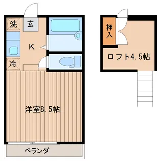 宮城県仙台市青葉区昭和町【アパート】の間取り