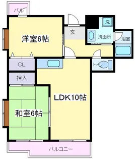 大阪府大阪市住吉区苅田8【マンション】の間取り