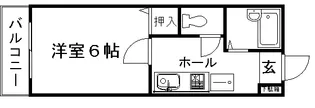 京都府京都市北区衣笠氷室町【マンション】の間取り