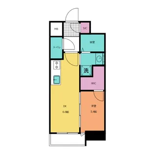 エステムコート名古屋新栄IVネスト【12階】の間取り