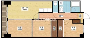 セシリアマンション【5階】の間取り