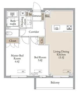 クラリティア横濱反町【1階】の間取り