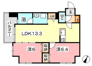 COCO川西町【3階】の間取り