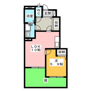 1LDKの間取り画像
