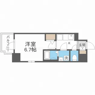 エスリード天神橋筋六丁目【13階】の間取り