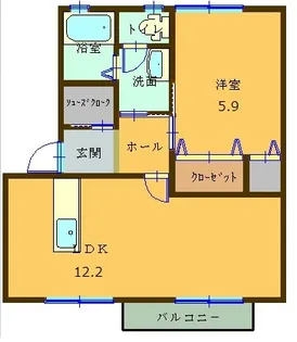 ウイングA【2階】の間取り