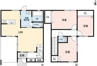 静岡県浜松市中央区三島町【一戸建】の間取り