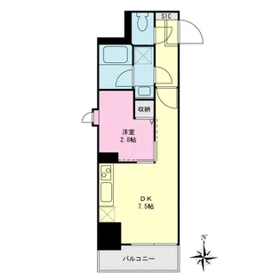 プライムネクサス大森海岸駅【12階】の間取り