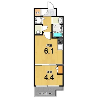 京都府京都市右京区花園艮北町【マンション】の間取り