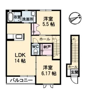 シャーメゾン・アーク【2階】の間取り